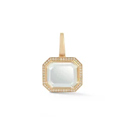 BELL 18K, DIAMOND AND ROCK CRYSTAL CHARM