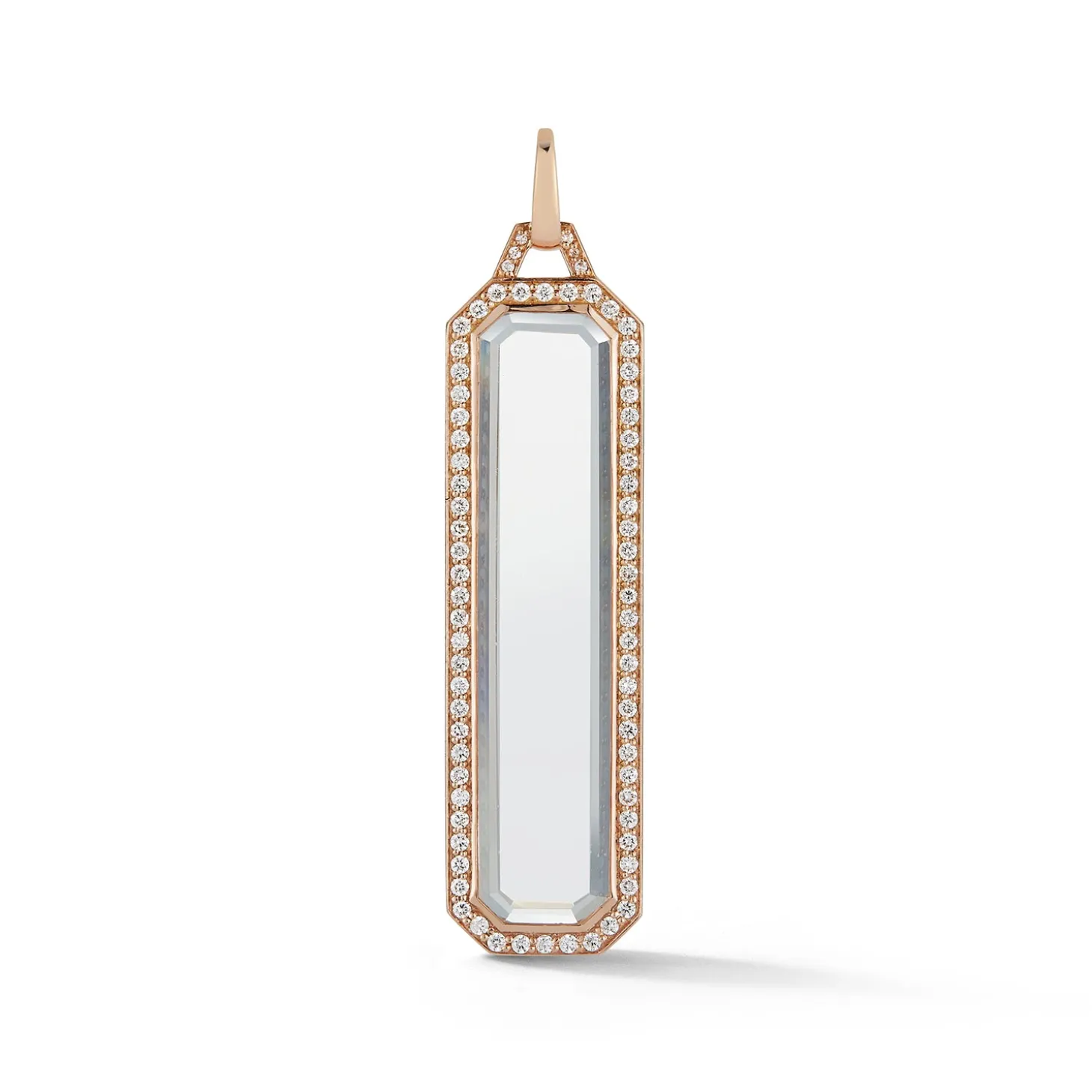 BELL 18K DIAMOND ROCK CRYSTAL BAR CHARM