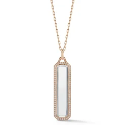 BELL 18K DIAMOND ROCK CRYSTAL BAR CHARM