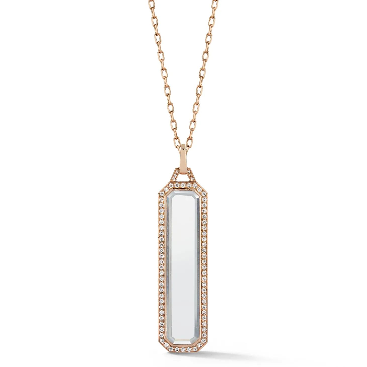 BELL 18K DIAMOND ROCK CRYSTAL BAR CHARM