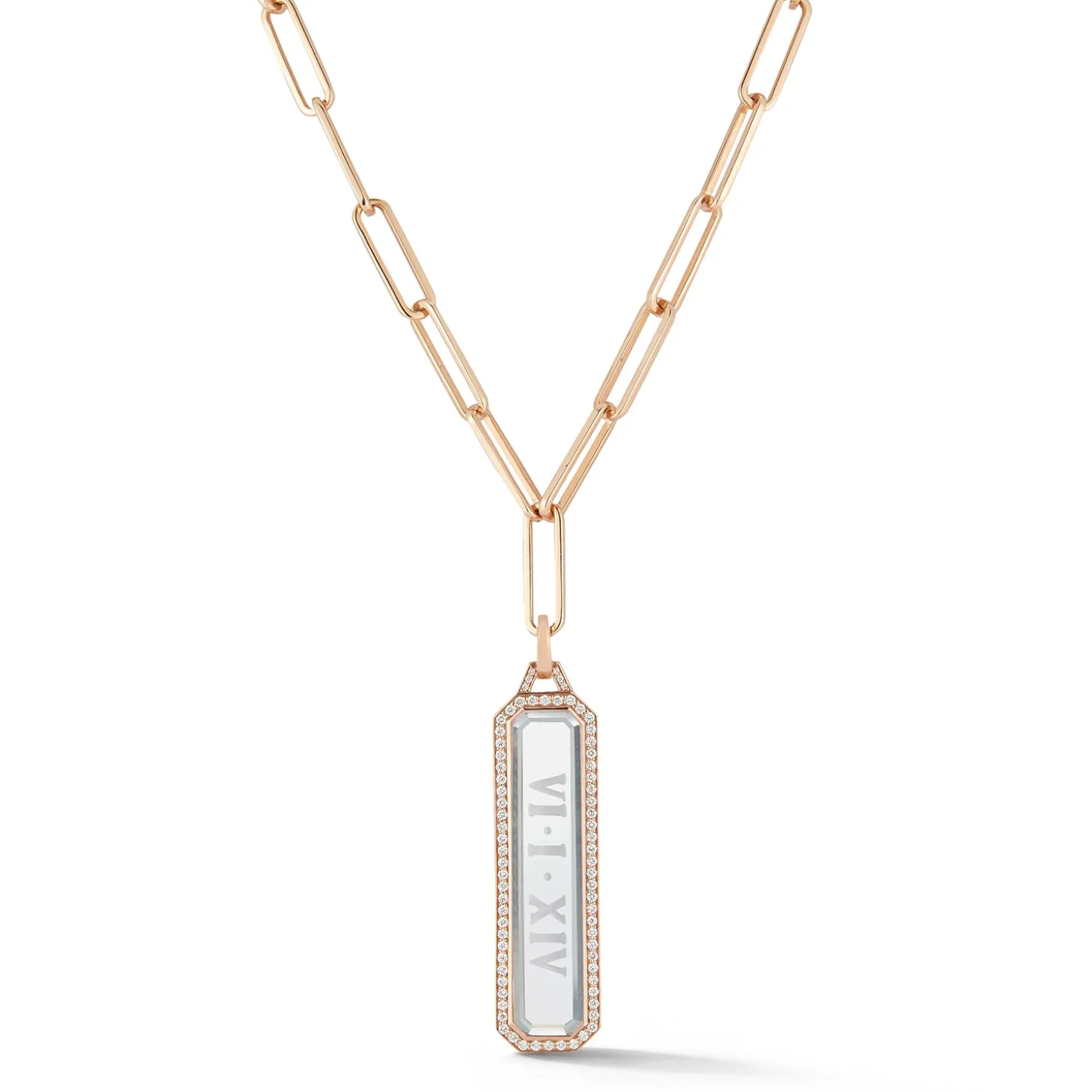 BELL 18K DIAMOND ROCK CRYSTAL BAR CHARM