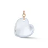 BELL 18K GOLD, DIAMOND AND ROCK CRYSTAL HEART CHARM