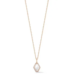 BELL 18K GOLD, DIAMOND AND ROCK CRYSTAL MINI HEXAGON CHARM