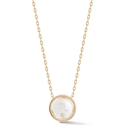 BELL 18K GOLD, DIAMOND u0026 ROCK CRYSTAL ZODIAC NECKLACE