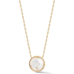 BELL 18K GOLD, DIAMOND u0026 ROCK CRYSTAL ZODIAC NECKLACE