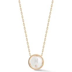 BELL 18K GOLD, DIAMOND u0026 ROCK CRYSTAL ZODIAC NECKLACE