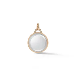 BELL 18K ROSE GOLD, DIAMOND u0026 ROCK CRYSTAL CHARM