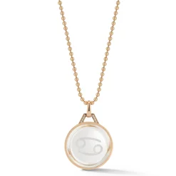 BELL 18K ROSE GOLD, DIAMOND u0026 ROCK CRYSTAL ZODIAC CHARM