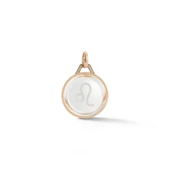 BELL 18K ROSE GOLD, DIAMOND u0026 ROCK CRYSTAL ZODIAC CHARM