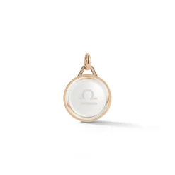 BELL 18K ROSE GOLD, DIAMOND u0026 ROCK CRYSTAL ZODIAC CHARM