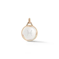 BELL 18K ROSE GOLD, DIAMOND u0026 ROCK CRYSTAL ZODIAC CHARM