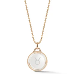BELL 18K ROSE GOLD, DIAMOND u0026 ROCK CRYSTAL ZODIAC CHARM