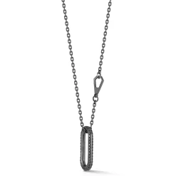 CARRINGTON BLACK STERLING SILVER CABLE CHAIN NECKLACE
