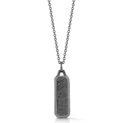 CARRINGTON 18K BLACK GOLD AND ALL BLACK DIAMOND TABLET