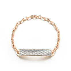CARRINGTON 18K GOLD u0026 ALL DIAMOND ID BAR BRACELET