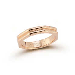 CARRINGTON 18K ROSE GOLD DOUBLE ROW OCTAGON BAND RING