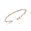 CII 18K GOLD AND DIAMOND SCALLOPED HINGE BRACELET