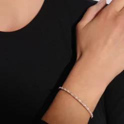CII 18K GOLD AND DIAMOND SCALLOPED HINGE BRACELET