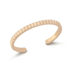 CII 18K GOLD JUMBO FLUTED CUFF BRACELET
