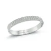 CII PLATINUM ALL DIAMOND FLUTED BANGLE BRACELET