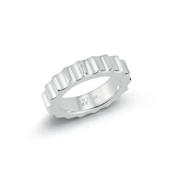 CII STERLING SILVER JUMBO FLUTED BAND RING