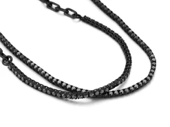 CLASSIC 18K BLACK GOLD AND BLACK DIAMOND TENNIS BRACELET