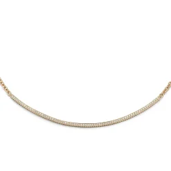 CLIVE 18K DIAMOND FLUTED BAR NECKLACE