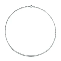 CLIVE 18K DIAMOND FLUTED BAR NECKLACE