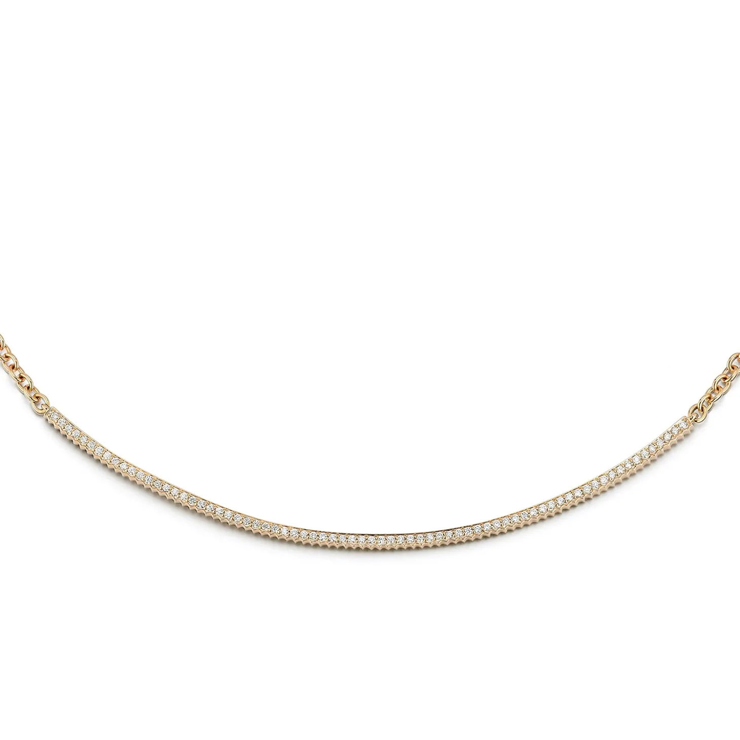 CLIVE 18K DIAMOND FLUTED BAR NECKLACE