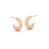 CLIVE 18K FLUTED HUGGIE EARRING