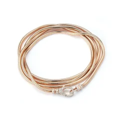 CLIVE 18K GOLD ALL DIAMOND CLASP ON 18K GOLD BOA CHAIN
