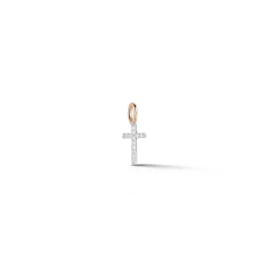 DORA 18K ALL DIAMOND MINI CROSS