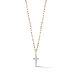 DORA 18K ALL DIAMOND MINI CROSS