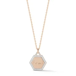 DORA 18K DIAMOND HEXAGON CHARM