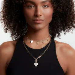 DORA 18K GOLD ALL DIAMOND HEART CHARM