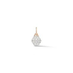DORA 18K GOLD ALL DIAMOND MINI HEXAGON CHARM