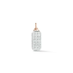 DORA 18K GOLD ALL DIAMOND MINI TABLET CHARM