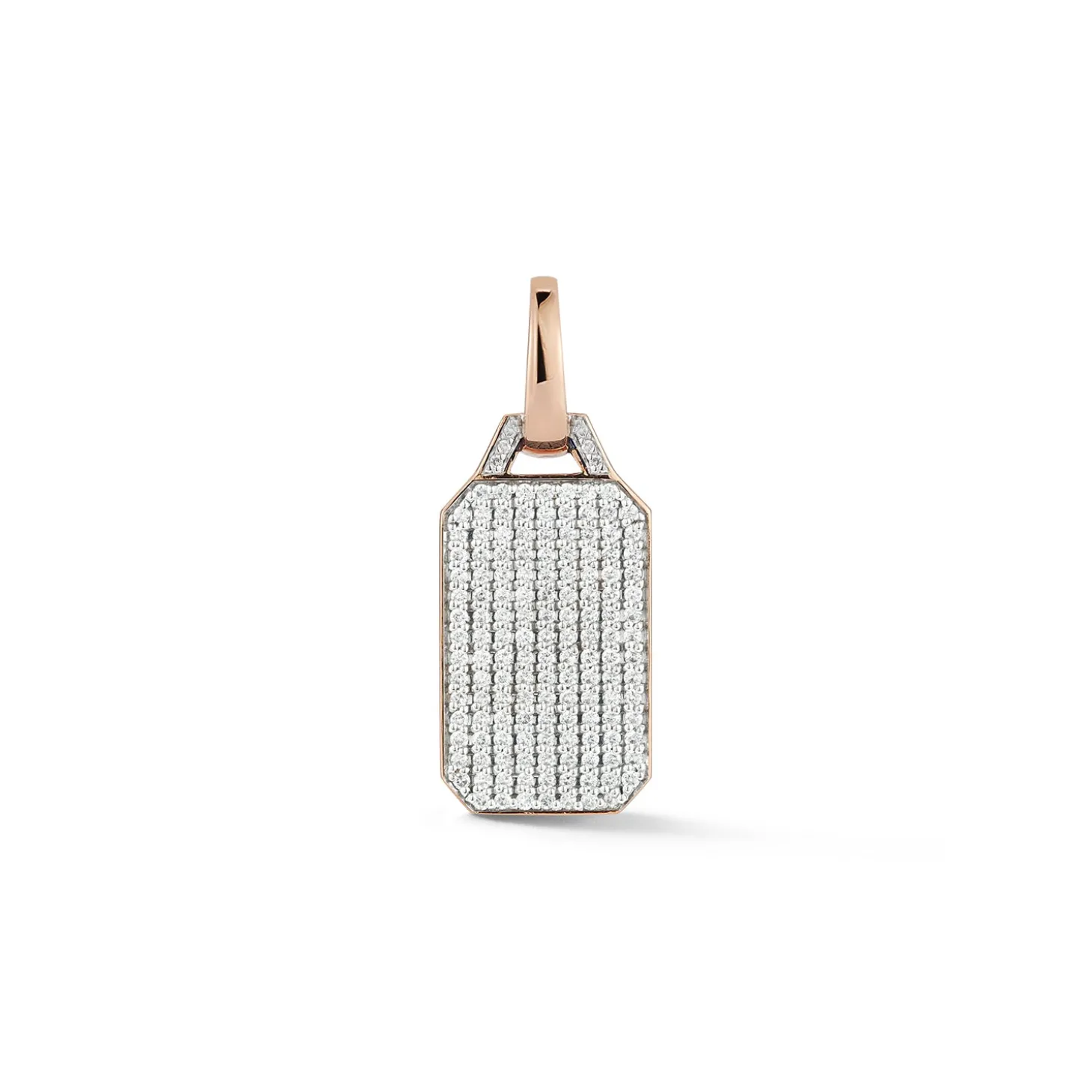 DORA 18K GOLD ALL DIAMOND RECTANGULAR TABLET CHARM
