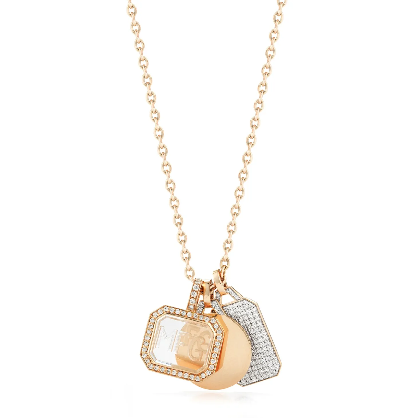 DORA 18K GOLD AND DIAMOND DISC CHARM