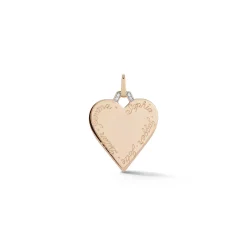 DORA 18K GOLD AND DIAMOND HEART CHARM