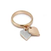 DORA 18K GOLD u0026 DIAMOND MINI HEART CHARM RING