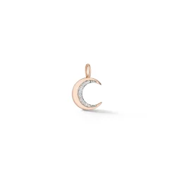 DORA 18K MINI DIAMOND CRESCENT CHARM
