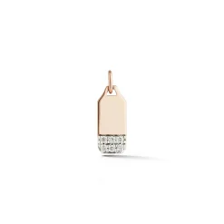 DORA 18K MINI RECTANGULAR DIAMOND TABLET CHARM