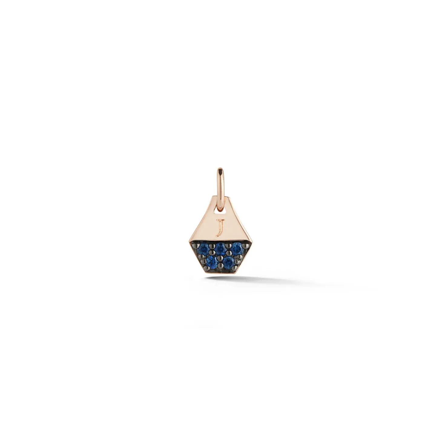 DORA 18K MINI SAPPHIRE HEXAGON CHARM