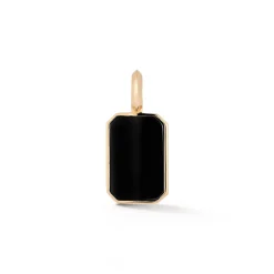 DORA 18K ROSE GOLD AND BLACK SPINEL TABLET PENDANT