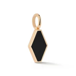 DORA 18K ROSE GOLD AND BLACK SPINEL ORIGAMI PENDANT