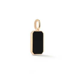 DORA 18K ROSE GOLD AND BLACK SPINEL TABLET PENDANT