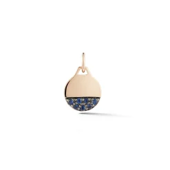 DORA 18K SAPPHIRE MINI ROUND DISC CHARM