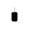 DORA STERLING SILVER AND BLACK SPINEL TABLET PENDANT