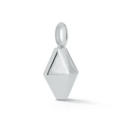 DORA STERLING SILVER AND BLACK SPINEL ORIGAMI PENDANT